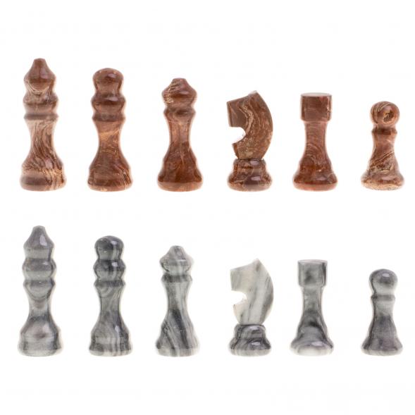 Шахматы с гравировкой &amp;quot;Турнирные&amp;quot; доска 36х36 см мрамор, лемезит 124753