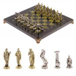 Шахматы &amp;quot;Царь Леонид&amp;quot; доска 28х28 см змеевик