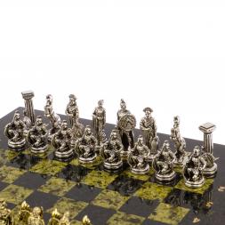 Шахматы &amp;quot;Царь Леонид&amp;quot; доска 28х28 см змеевик