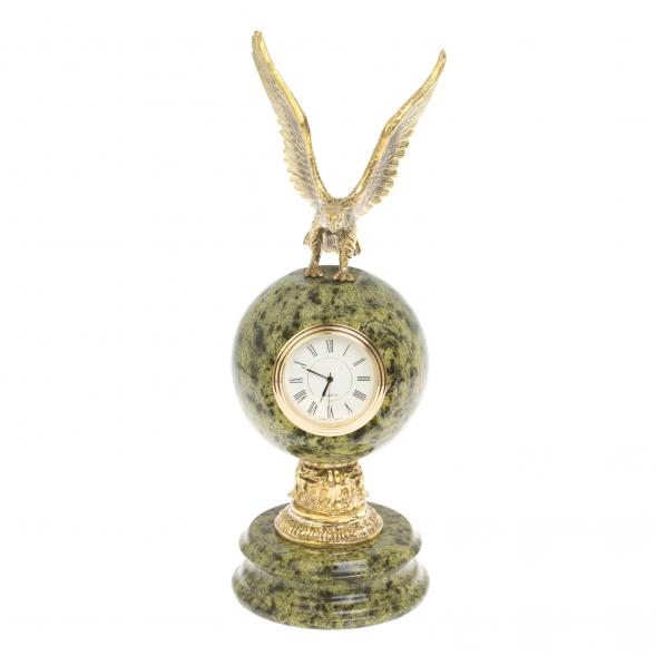 Настольные часы &amp;quot;Орел&amp;quot; бронза змеевик 126860