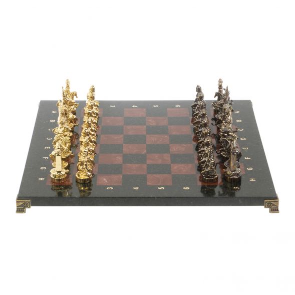 Шахматы &amp;quot;Шахерезада&amp;quot; доска 40х40 см лемезит змеевик 127258