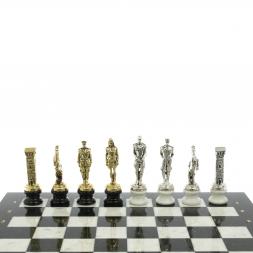 Шахматы &amp;quot;Великая Отечественная война&amp;quot; на подставках доска 48х48 см мрамор/змеевик