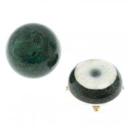 Шар &amp;quot;Антистресс&amp;quot; 12,5 см на подставке камень мрамор 12,5х12,5х18 см