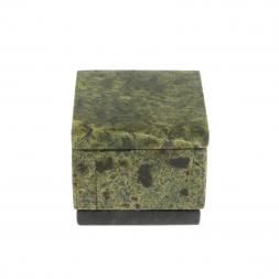 Шкатулка квадратная из змеевика 5,5х5,5х5,5 см