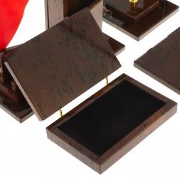 Письменный набор &amp;quot;Оптимал плюс&amp;quot; коричневый обсидиан