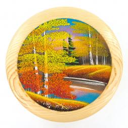 Тарелка декоративная "Осень" 30 см каменная крошка