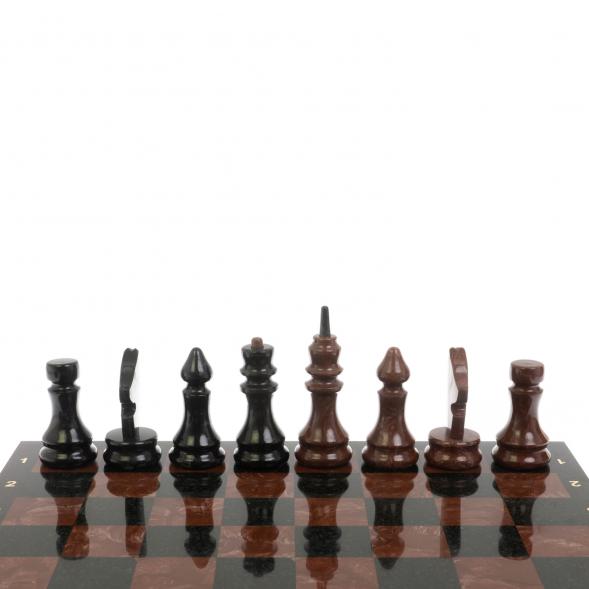 Шахматы &amp;quot;Классические&amp;quot; змеевик, лемезит доска 40х40 см 124675