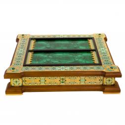 Нарды &amp;quot;Орнамент&amp;quot; камень малахит Златоуст