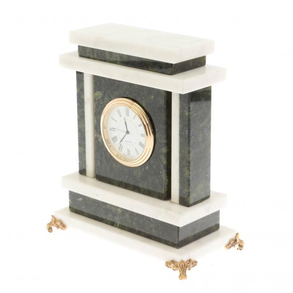 Часы из нефрита и белого мрамора 126949
