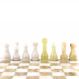 Настольные шахматы &amp;quot;Стандарт&amp;quot; доска 30х30 см камень оникс мрамор