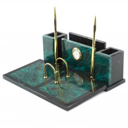 Настольный набор "Советник" из змеевика