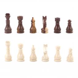 Шахматы из камня &amp;quot;Европейские&amp;quot; доска 30х30 см оникс мрамор