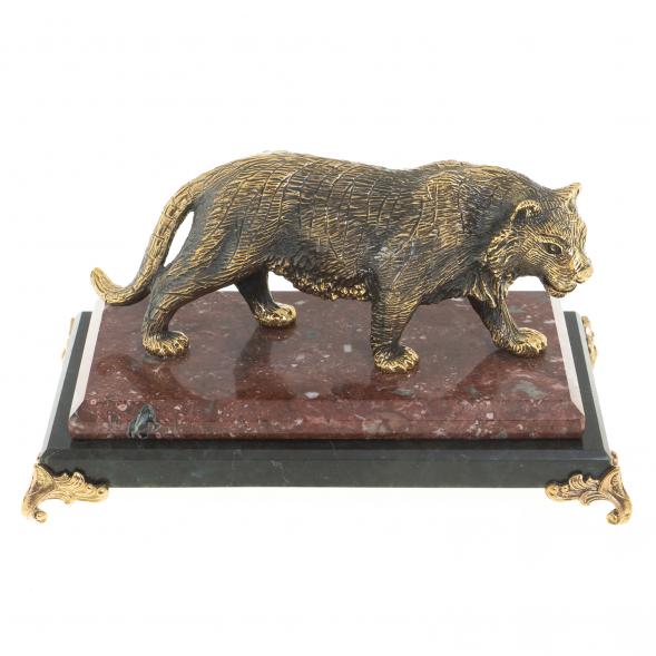 Статуэтка из бронзы &amp;quot;Амурский тигр&amp;quot; на подставке из креноида патина 122510