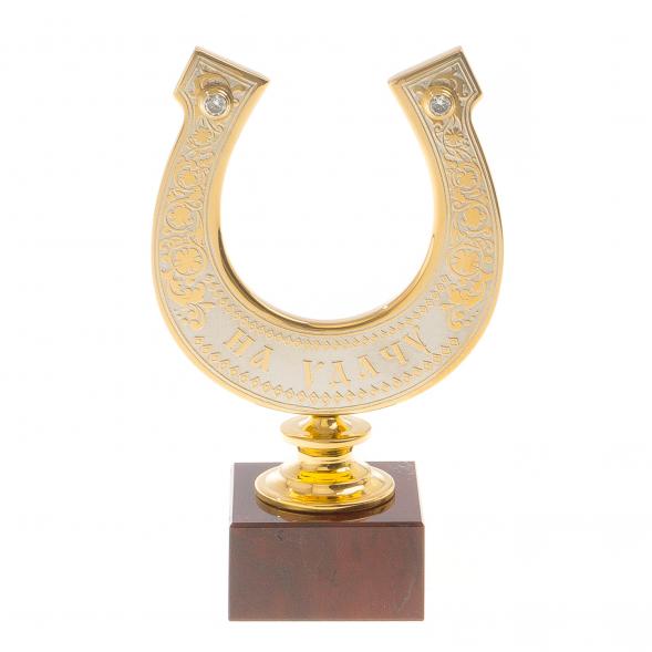 Подкова сувенирная &amp;quot;На удачу&amp;quot; камень яшма в подарочной коробке Златоуст 113935