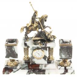 Письменный набор &amp;quot;Георгий Победоносец&amp;quot; из мрамора