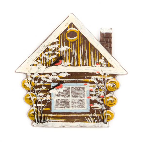 Магнит &amp;quot;Домик&amp;quot; камень змеевик 116438