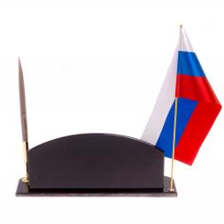 Набор для офисного стола &amp;quot;Мини 4&amp;quot; из черно-серого обсидиана