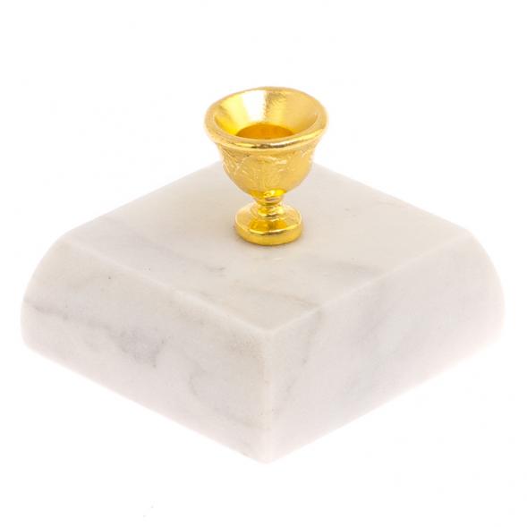 Подсвечник церковный из мрамора 4,5х4,5х3,5 см 126104