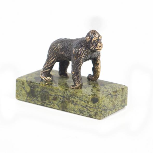 Статуэтка из бронзы на подставке из змеевика &amp;quot;Орангутанг&amp;quot; 116804