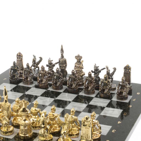 Шахматы настольные &amp;quot;Шахерезада&amp;quot; 40х40 см серый мрамор 127260