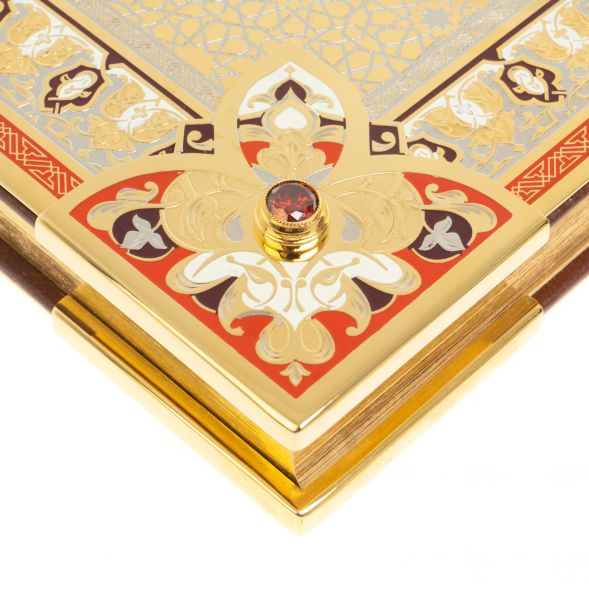 Коран с позолотой на арабском языке с четками 127576