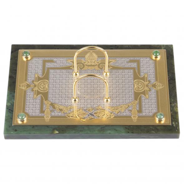 Настольный набор &amp;quot;Двуглавый орел&amp;quot; из нефрита 119146