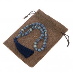 Четки из камня содалит круглые 35 бусин