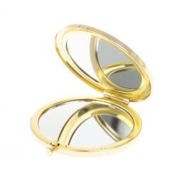 Зеркало круглое из камня эвдиалит цвет золото