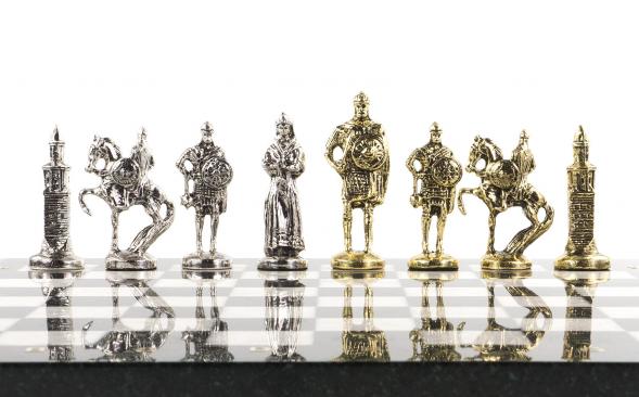 Подарочные шахматы &amp;quot;Русь&amp;quot; доска 40х40 см камень мрамор 120683