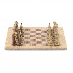 Декоративные шахматы &amp;quot;Игрок&amp;quot; доска 38х38 см камень оникс