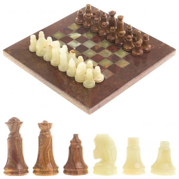 Шахматы &amp;quot;Сувенирные&amp;quot; из оникса доска 20х20 см 123974