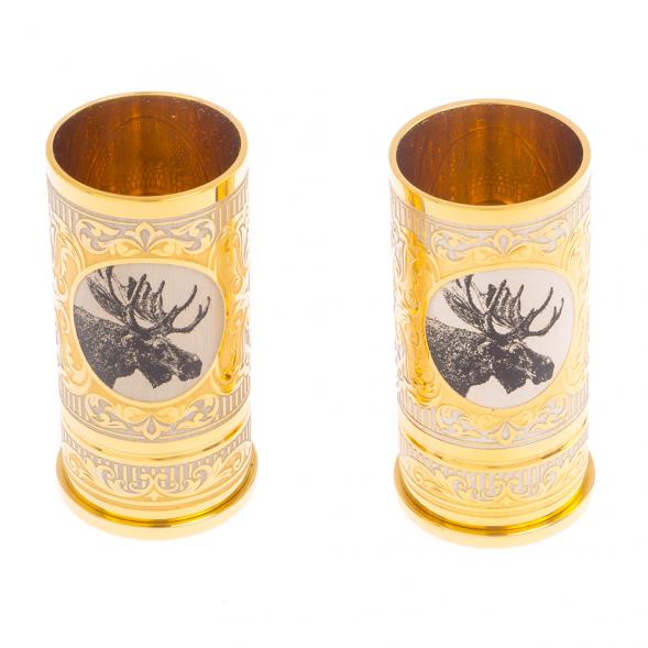 Набор из двух стопок &amp;quot;Лось&amp;quot; 40 мл Златоуст 125893