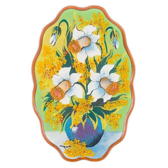 Панно с рисунком из камня &amp;quot;Нарциссы&amp;quot; 29х19 см 116980