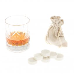 Камни для виски &amp;quot;Фишки&amp;quot; из белого мрамора 6 штук