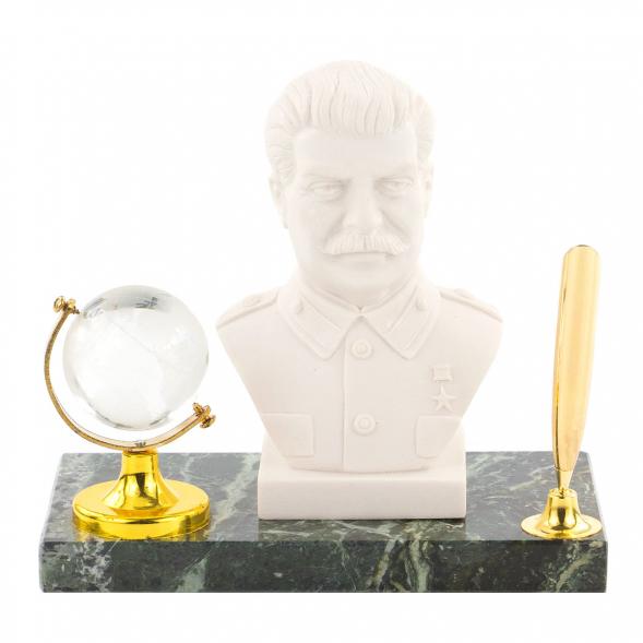 Подставка под ручку &amp;quot;Бюст Сталина&amp;quot; змеевик мрамолит 119885