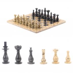 Декоративные шахматы из камня &amp;quot;Дебют&amp;quot; доска 38х38 см мрамор