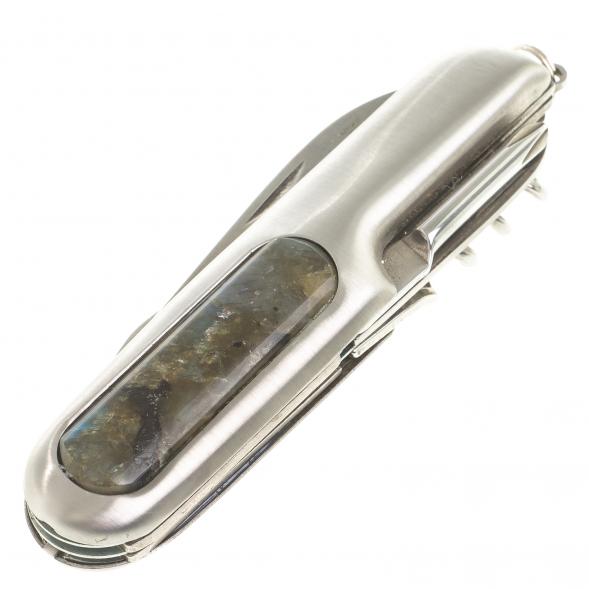 Нож мультитул складной 7 в 1 с камнем лабрадор 123877