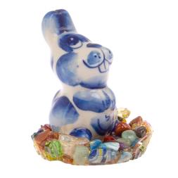 Сувенир фигурка &amp;quot;Кролик&amp;quot; на подставке из самоцветов