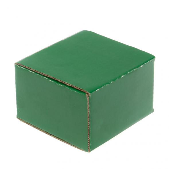 Свеча квадратная из черного змеевика 7х7х4,3 см 126867