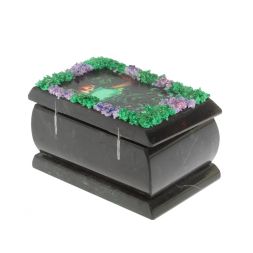 Шкатулка &amp;quot;Хозяйка медной горы&amp;quot; змеевик 10х6,5х6 см