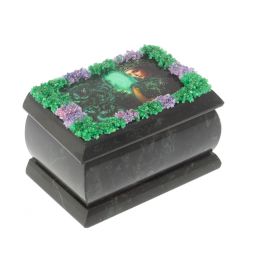 Шкатулка &amp;quot;Хозяйка медной горы&amp;quot; змеевик 10х6,5х6 см