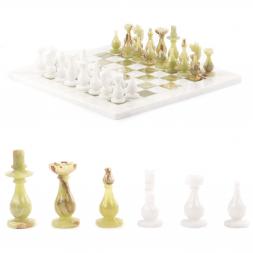 Сувенирные шахматы &amp;quot;Стандарт&amp;quot; доска 38х38 см из оникса и мрамора