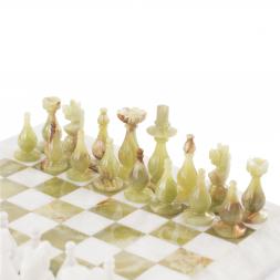 Сувенирные шахматы &amp;quot;Стандарт&amp;quot; доска 38х38 см из оникса и мрамора