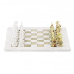 Сувенирные шахматы &amp;quot;Стандарт&amp;quot; доска 38х38 см из оникса и мрамора
