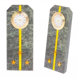 Часы &quot;Погон старший лейтенант таможни&quot; камень змеевик