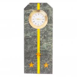 Часы &quot;Погон старший лейтенант таможни&quot; камень змеевик