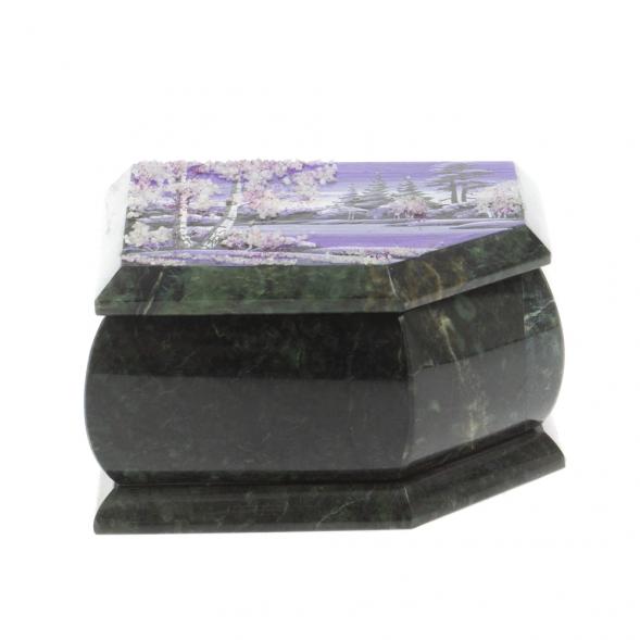 Шкатулка с расписной крышкой &amp;quot;Зима&amp;quot; 11х9х6,5 см 127579