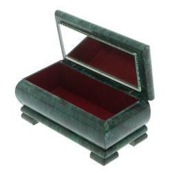 Шкатулка &amp;quot;Горная река&amp;quot; из змеевика 16х8х7,5 см