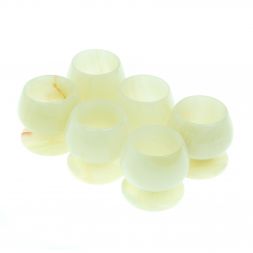 Набор рюмок 6 шт из светлого оникса в футляре 5х4,9 см (2х2)