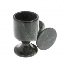 Набор рюмок 2 шт из змеевика 40 мл / 4,5х4,5х7 см